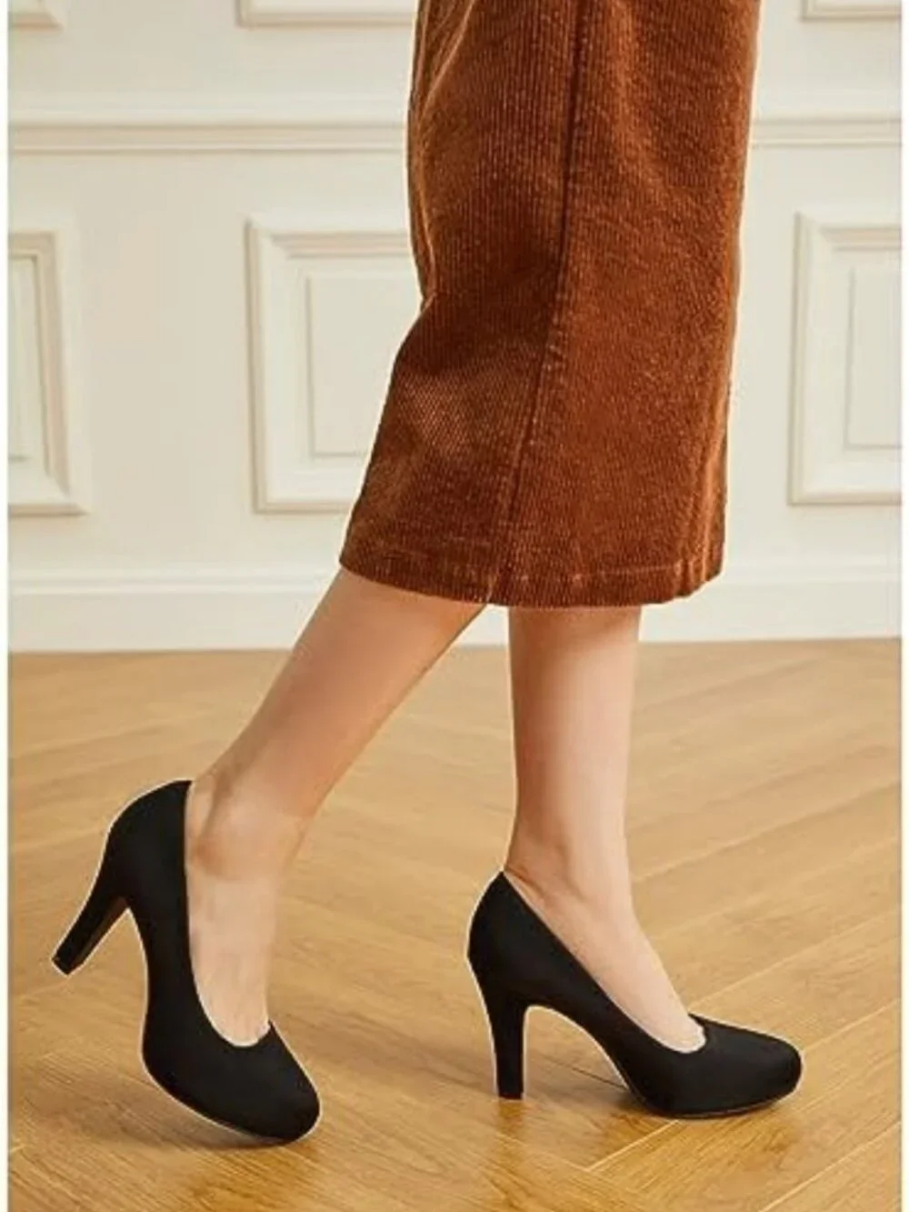 Stylish Platform High Heels - Black, White, Brown & Nude - 3.2